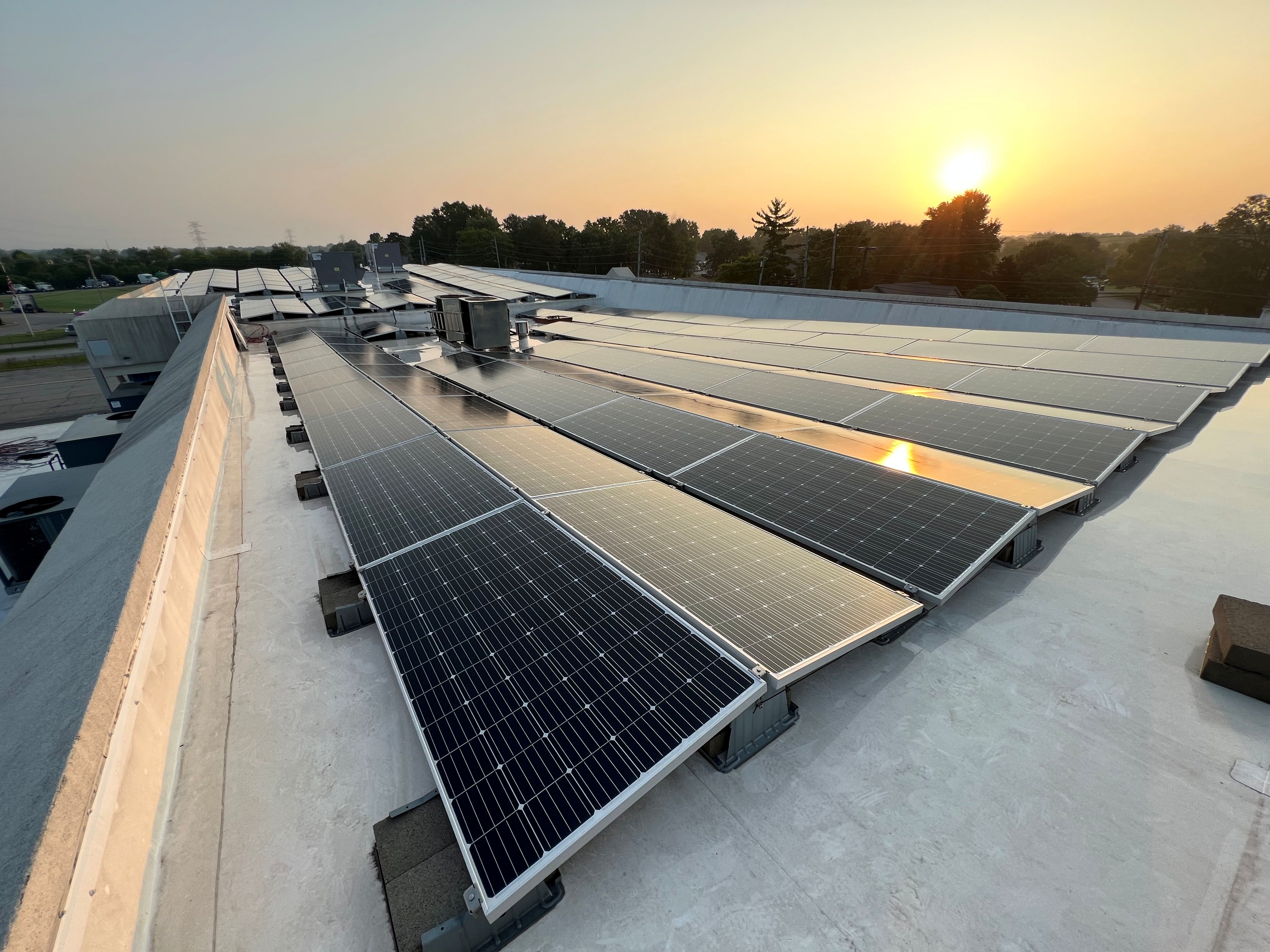 Commercial solar installation